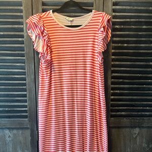 Entro striped midi dress